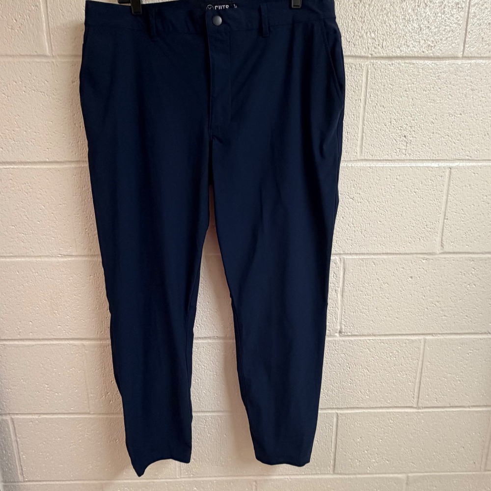 Cuts Mens AO Jogger Pants 34 Navy Blue Technical Stretch Athleisure Slim Fit